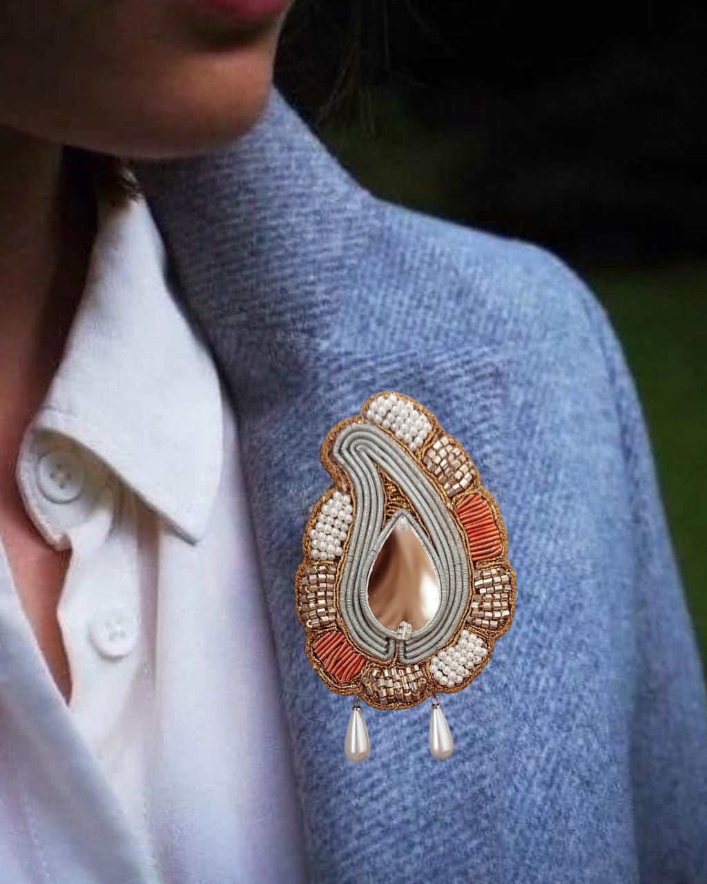 Handmade Beaded Brooch
